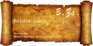 Boldis Zsolt névjegykártya